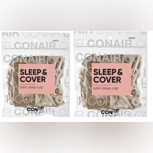 CONAIR CHAMPAGNE SATIN SLEEP CAP Sleep & Cover 55972 (Set Of 2)